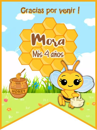 Kit Imprimible Personalizado - Abejita Chiquitita Plim Plim