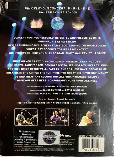 Pink Floyd - Pulse (dvd/novo/lacrado)