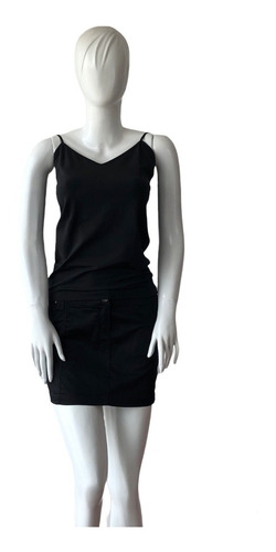 Falda Mng Talla 8 Color Negro