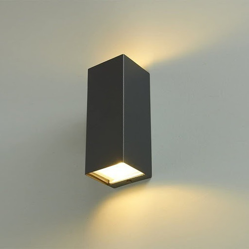 Imagen 2 de 4 de 4 Luminarias Para Muro Exterior, Gris 9w, Luz Cálida