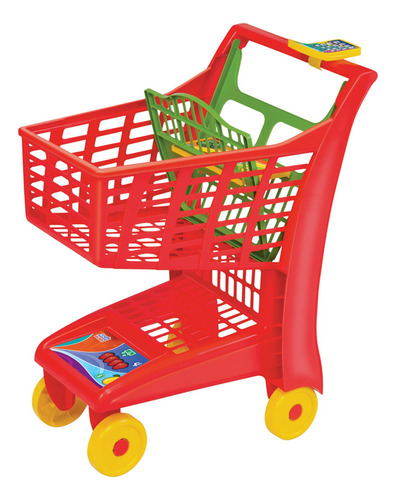 Super Market Mercado Infantil C/ Carrinho E Acessórios