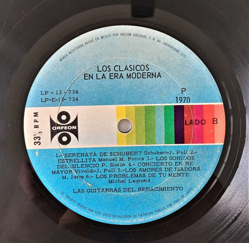 Las Guitarras Del Renacimiento Lp Clasicos En La Era Moderna (Usado)