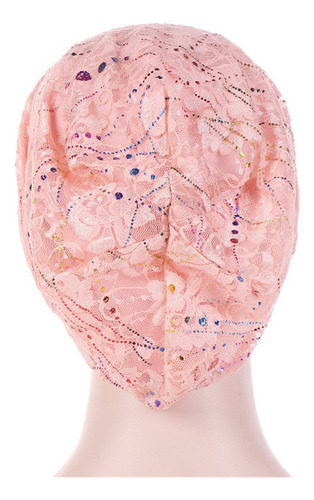 Gorro De Encaje Trenzado G Para Mujer, Con Abalorios, Musulm