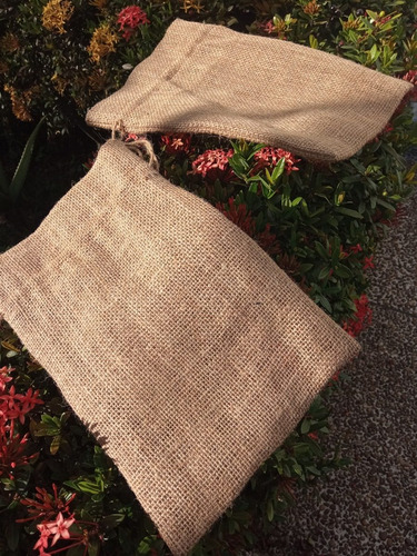 Bolsas / Saquitos En Yute Para Bautizo (6cmx8cm)