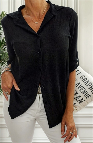 Camisa Crepé Mujer 3/4 Alzamangas Chiara Diffusion