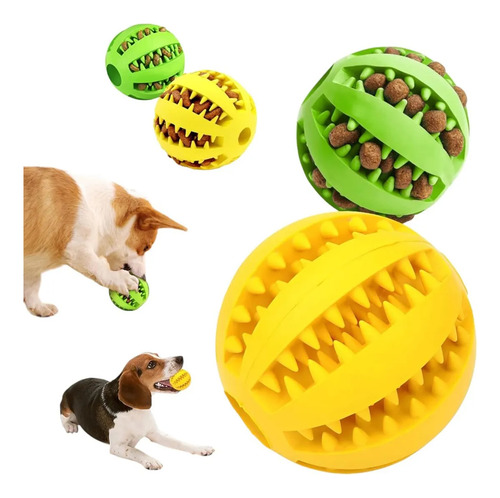 Pelota De Goma Para Mascotas, Limpieza De Dientes, Pelota
