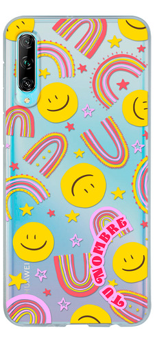Funda Para Huawei Para Mujer Caritas Felices Con Nombre