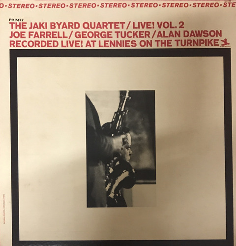 Jaki Byard Quartet Live! Vol. 2 Prestige Lp Jazz 1967 (Usado)