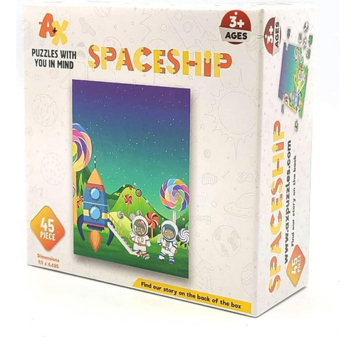 A+x Puzzles Para Niños ' 45 Piezas De Rompecabezas De Nave E