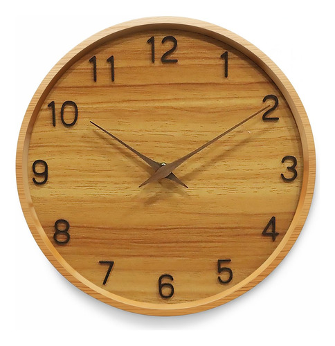 Procosify Reloj De Pared Mdf De 12 Pulgadas, Funciona Con Pi