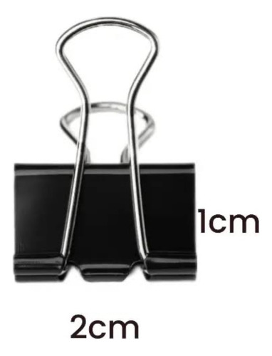 Clip Mariposa 10 Piezas Binder Clips De 2cm 40-180