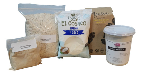 Psyllium Husk+goma Xantica+harina Almendras+harina Coco+lino