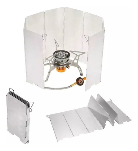 Protector De Viento Para Cocinilla Portatil Camping 67x24cm