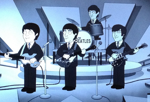 Adesivo - Family Guy  -  Beatles   - Art Decor 30 Cm X 42 Cm