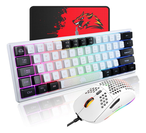 Combo De Teclado Y Ratón Para Juegos Con Cable Al 60% True R