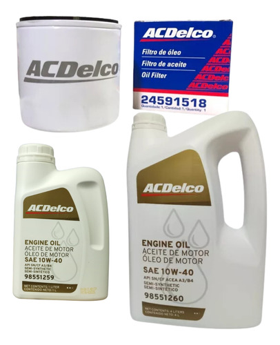 Filtro Aceite Chevrolet Astra Nafta + Aceite Semisint Acdelc