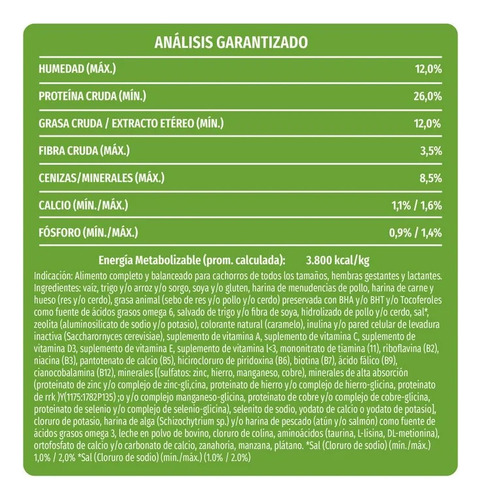 Purina Dog Chow Gran Comienzo Cachorro Todos Los Tamaños