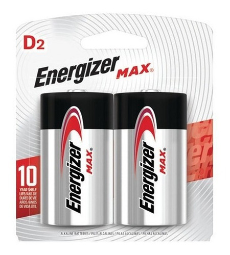 Imagen 2 de 3 de Pila Alcalina Tipo D 2 Unds Alkaline Energizer 2 Pack