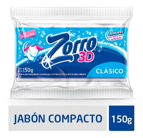 Jabon Blanco En Pan Zorro Esferas Activas X 150 Gr