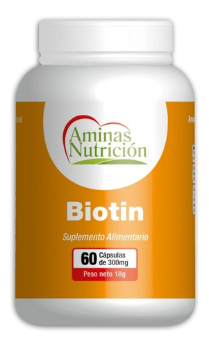 Biotina 5000 Mcg 60 Capsulas  Aminas Nutrición 