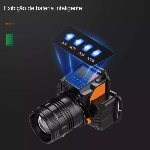 Linterna Frontal Con Sensor De Zoom Para Pesca Y Caza Al Air