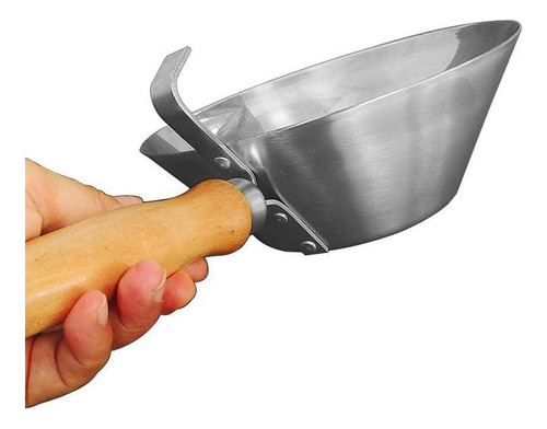 1 Cuchara De Acero Inoxidable For Yeso Con Mango De Madera,