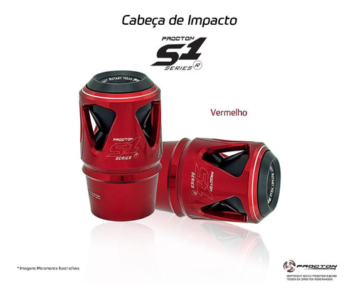 Imagem 2 de 5 de Slider Procton S1 Honda Cbr650r Cbr 650r 2020/ 2022 Vermelho