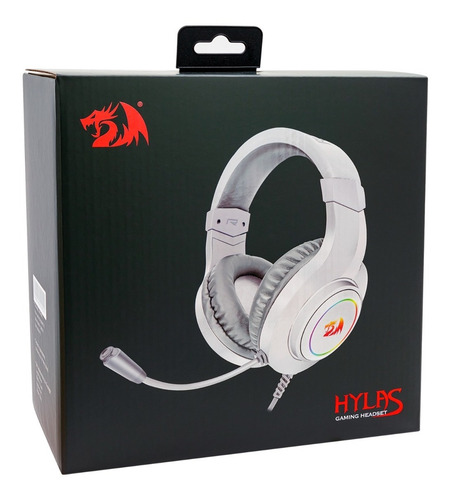 Imagen 5 de 5 de Audífono Gamer Redragon Hylas White H260 Rgb Usb; Electrotom