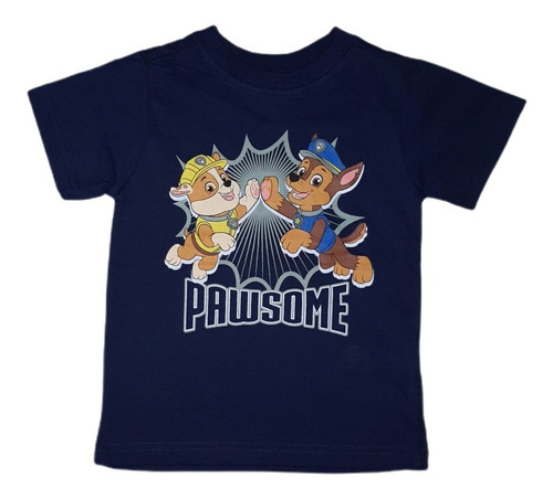 Polera Paw Patrol Niño Azul Marino 0265