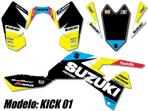 Kit De Calcos Gráfica Para Suzuki Ltr 450 - Envío Gratis!