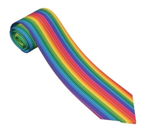 Corbata Pride Gay A Rayas Arcoiris Bandera Lgbttti Orgullo