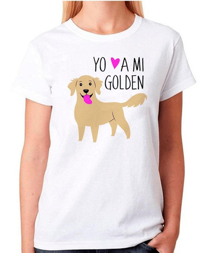 Polera Sport Mujer Manga Corta - Golden Retriever