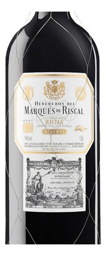 Pack De 12 Vino Tinto Marqués Del Riscal Rtempranillo 1500 M