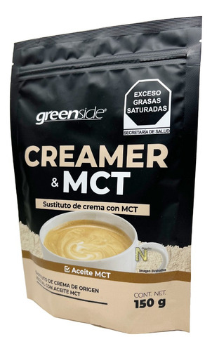 Imagen 5 de 5 de Creamer & Mct (sustituto De Crema Con Mct) 150 G Greenside