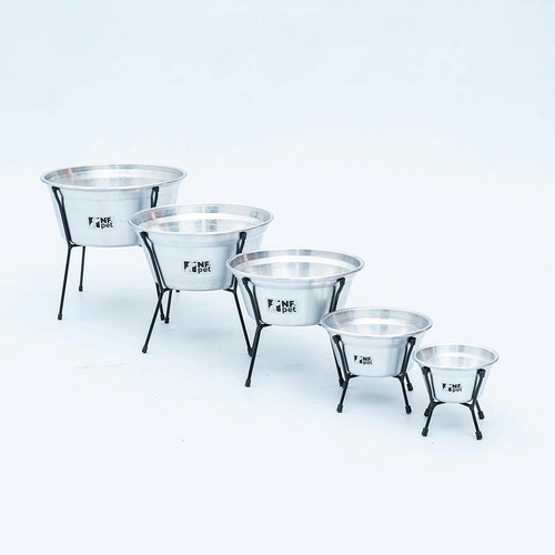 Comedouro Aramado Simples Nf Pet Alumínio 2,5 L