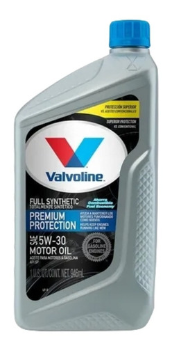 Aceite 5w30 Sintetico Premium Protección Valvoline 