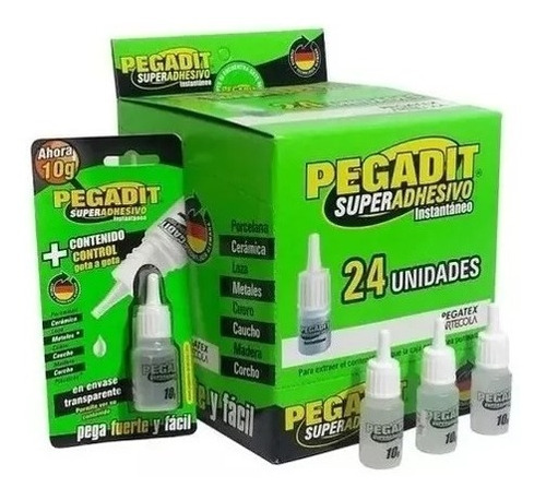 Pegante Super Adhesivo Pegadit Instantáneo Gotero 10gr