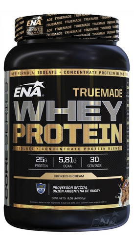 Suplemento en polvo ENA Sport  True Made Whey Protein proteínas sabor cookies & cream en pote de 930g