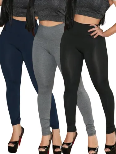 comprar Conjunto 3 Calça Legging Suplex Feminino Fitness Casual