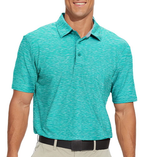 Camisa Golf Para Hombre Ajuste Seco Absorbe Humedad