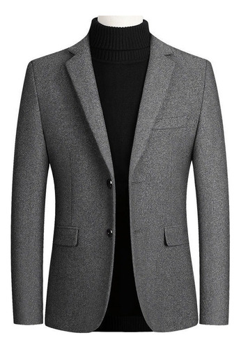 Blazer Masculino Moda Social Casual Outono Inverno 2 Botão