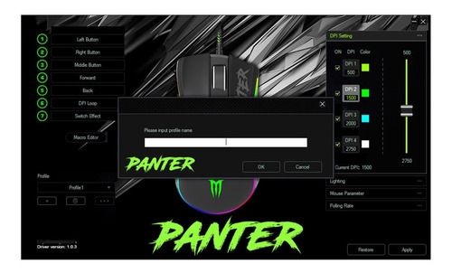 Imagen 6 de 10 de Mouse Gamer | Multicolor + Macro | Panter Gm302