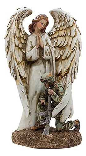 12 Ángel De La Guarda Protegiendo Y Rezando Con El Soldado
