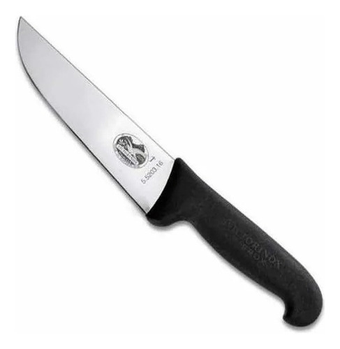 Cuchillo Carnicero Recto Victorinox Hoja De 16cm 5.5203.16 Color Negro