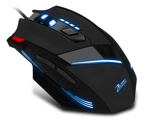 Mouse Gamer Profesional Zelotes T-60 7200 Dpi Ark&tech Color Negro