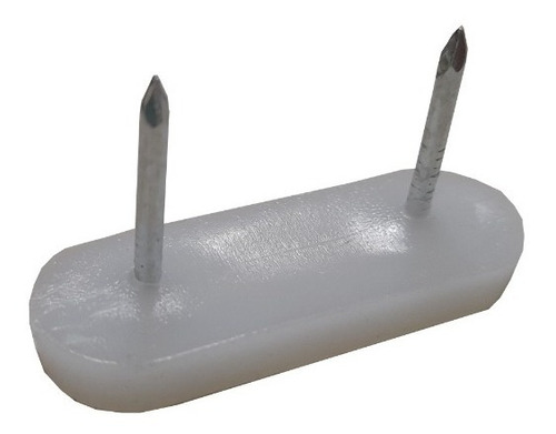 Patin Deslizador Pvc Con Clavo Doble 45mm X 15mm X 100 Unid