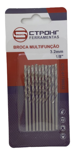 Kit Broca Aço Rápido Hss 3.2mm Para Metal