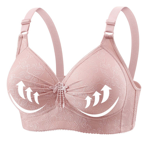Sujetador Z Para Mujer, Encaje Con Flores, Juntadas, Talla G