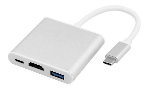 Hub Adaptador Type C 10 Gbps A Usb C Hdmi Y Usb 3.0 3 En 1