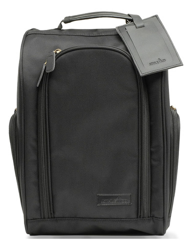 Executive Golf Shoe Bag With Luggage Tag (black)